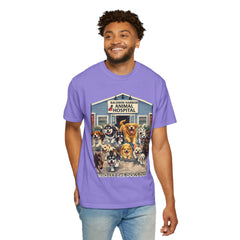 Pitbull Added "Who Let the Dogs Out?" Baldwin Harbor Animal Hospital Cute Vet Clinic T Shirt