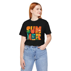 Summer Graphic Tee — Colorful Tropical "SUMMER" Typography T-Shirt