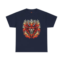 Fiery Fire Demon - Graphic Unisex Heavy Cotton Tee