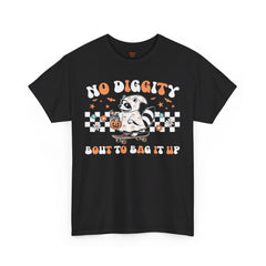 No Diggity Halloween Raccoon! Graphic Unisex Heavy Cotton Tee