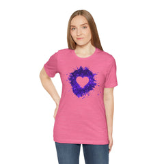 Galaxy Heart Tee — Purple or Green Splatter Heart T-Shirt