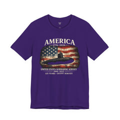 America 250th Submarine 125th Flag T-Shirt — Vintage USA Military Tee