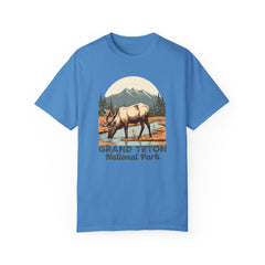 Grand Teton National Park Graphic, Comfort Colors Soft Relaxed Fit Unisex Garment-Dyed T-shirt
