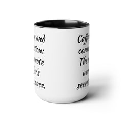 Caffeine And Connection - 15 oz Accent Mug