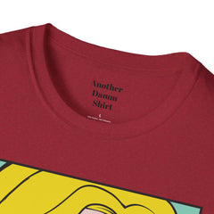 NO WORRIES Glass Wearing Pop Art Blonde Girl Unisex Softstyle T Shirt