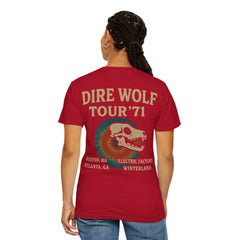 Retro Band Tour Unisex Comfort Colors T-Shirt - Dire Wolf '71