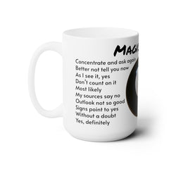 The original MAGIC 8 BALL - Ceramic Mug 15oz | Pop Culture | Retro Game | Fortune Telling Fun | Gag Gift | Unique Gift | Novelty Drinkware