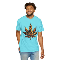 Vintage Leopard Cannabis Leaf T-shirt — Weed Lover Stoner Gift