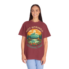 Hot Springs National Park Graphic, Comfort Colors Soft Relaxed Fit Unisex Garment-Dyed T-shirt