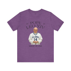 Pope Leo XIV Villanova Fan Short Sleeve Tee - Made in USA