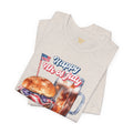 Happy 4th Of July Burger and Mug Graphic, Unisex Jersey Short Sleeve Tee