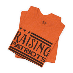 Raising Patriots Tee – Americana Stars & Stripes Family Pride T-Shirt