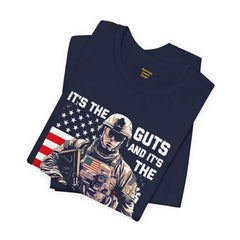 Patriotic American Soldier T-Shirt — "It's the Guts and the Glory"