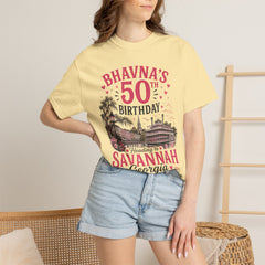 Bhavna Personalized 50th Birthday Girls Trip Savannah, Georgia T-Shirt