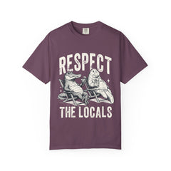 Alligator and Manatee Respect the Locals T-Shirt — Vintage Beach Vibes Graphic Tee