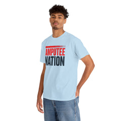 Amputee Nation Unisex Heavy Cotton Tee, Support Shirt, Gift for Amputees, Awareness Apparel, Casual Comfort Wear