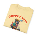 Parrot With A Playlist - Unisex Garment-Dyed T-shirt