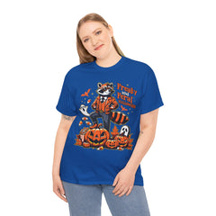 Freaky And Feral Halloween Raccoon! Graphic Unisex Heavy Cotton Tee