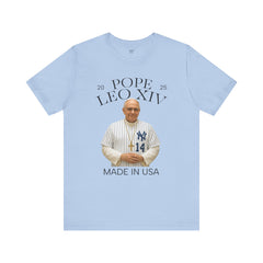 Pope Leo XIV New York Yankees Short Sleeve Tee - Made in USA