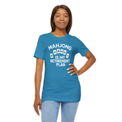 Mahjong Retirement Plan Tee, Fun Unisex T-Shirt for Game Lovers, Perfect Gift for Retirees, Mahjong Enthusiasts, Casual Wear