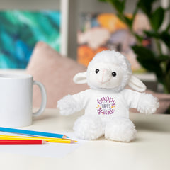 Stuffed Animals with T Shirt, Girl Quote, Support Wildlife, Happy Girls Sparkle, gift for her, Birthday Gift, Everyday gift, animal lover gift, nature lover gift