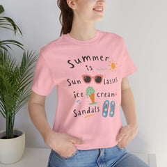 Summer Is — Graphic Tee (Sunglasses, Ice Cream & Sandals)