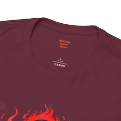 Fiery Fire Ghost - Graphic Unisex Heavy Cotton Tee