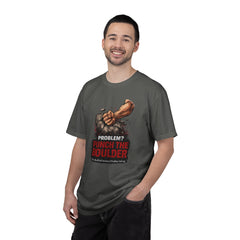 Problem? Punch the Boulder T-Shirt — Funny Raccoon City Gym / Motivational Workout Tee