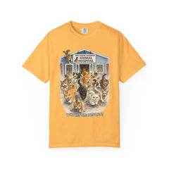 Front Graphic "Who Let the Cats Out?" Baldwin Harbor Animal Hospital Cute Vet Clinic T Shirt