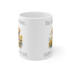 Golden retriever mug, dog lover gift, life is golden mug, ceramic dog mug, gift for her, gift for him, dog dad, dog mom, animal lover mug