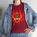 Flaming Fire Dragon - Graphic Unisex Heavy Cotton Tee