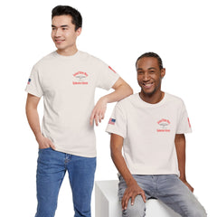 SUBMARINER RED Friday T Shirt with Fouled Anchor, American Flag, FBM / Boomer Silhouette. Remember Everyone Deployed, Dolphins