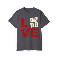 LOVE Mahjong with tile images Unisex Ultra Cotton Tee / See our matching coffee mugs
