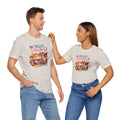 Happy 4th Of July Burger and Mug Graphic, Unisex Jersey Short Sleeve Tee