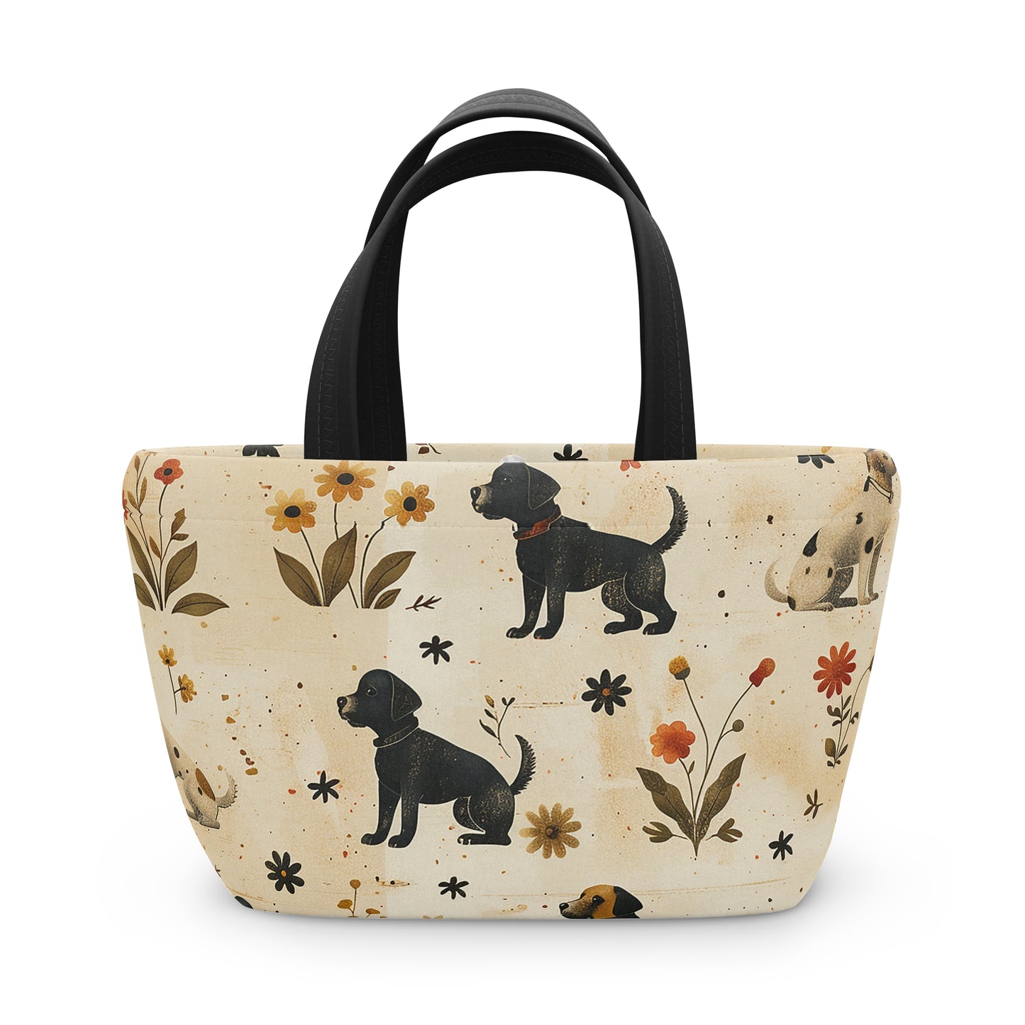 Flowers And Dogs - Lunch Bag