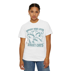 Support Local Street Cats, Retro Style Comfort Colors Shirt