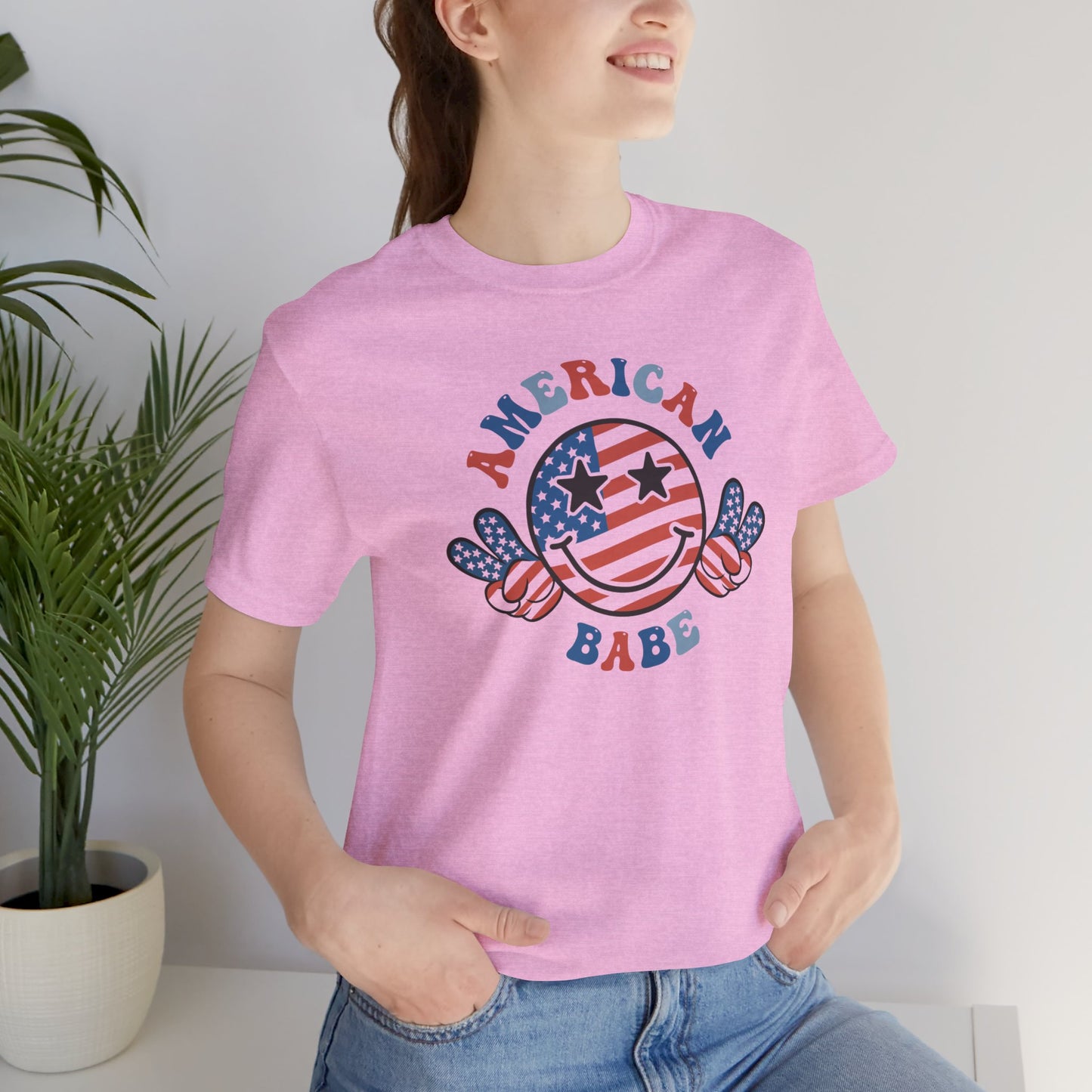 American Babe Graphic, Unisex Jersey Short Sleeve Tee