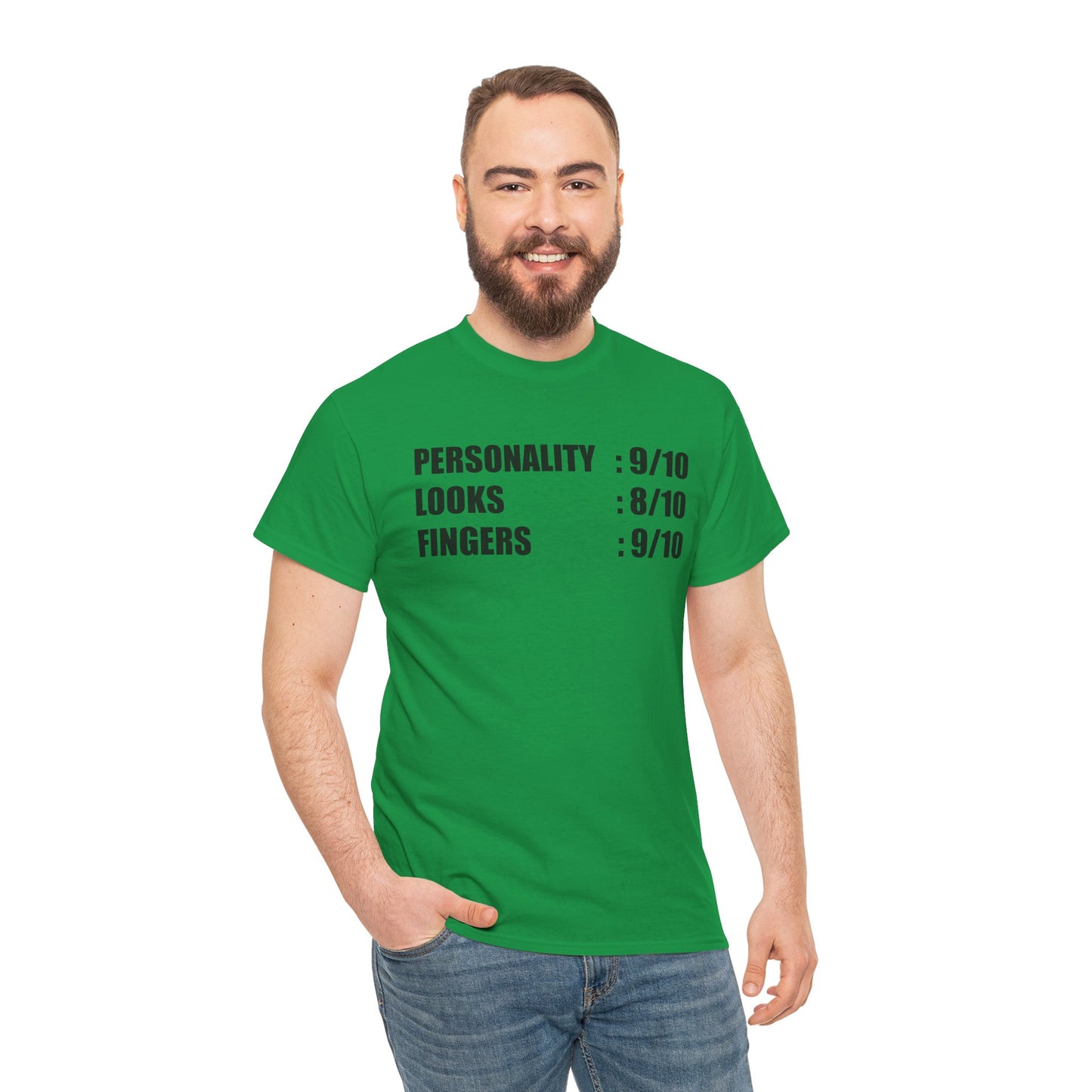 Personality, Looks, Fingers Count - Unisex Heavy Cotton Tee / Prosthetic Humor / One Leg / One Arm / Missing Fingers