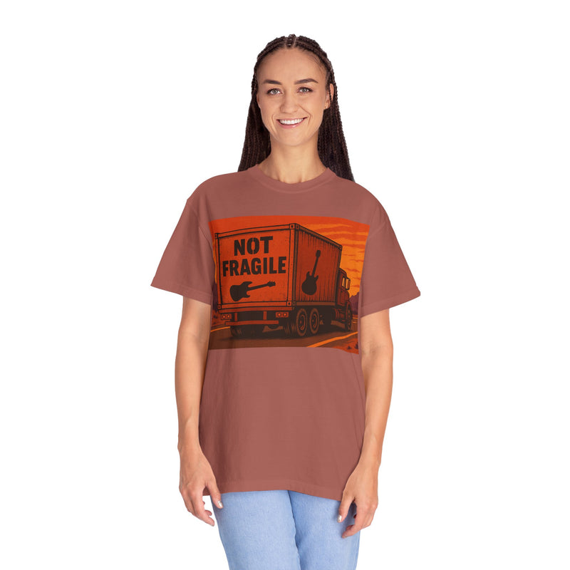 Not Fragile Unisex Garment-Dyed T-Shirt -BTO Inspired Vintage Guitar Graphic Tee
