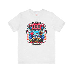 100 Days of School Complete - Unisex Short Sleeve Tee | Elementary School Holiday, Teacher Apparel, Kids Motivation, Days Checked Off