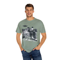 UFO Meets Cowboy Unisex Garment Shirt -Dyed  T Shirt