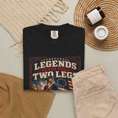 Amputee Patriotic 250th Anniversary T-Shirt — "Legends Never Need Two Legs" Vintage American Flag Tee