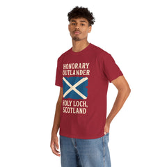 Honorary Outlander Heavy Cotton Tee, Holy Loch Scotland Shirt, Outlander Fan Gift, Casual Tee, Travel Souvenir, Unisex T-Shirt