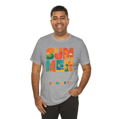 Summer Graphic Tee — Colorful Tropical "SUMMER" Typography T-Shirt