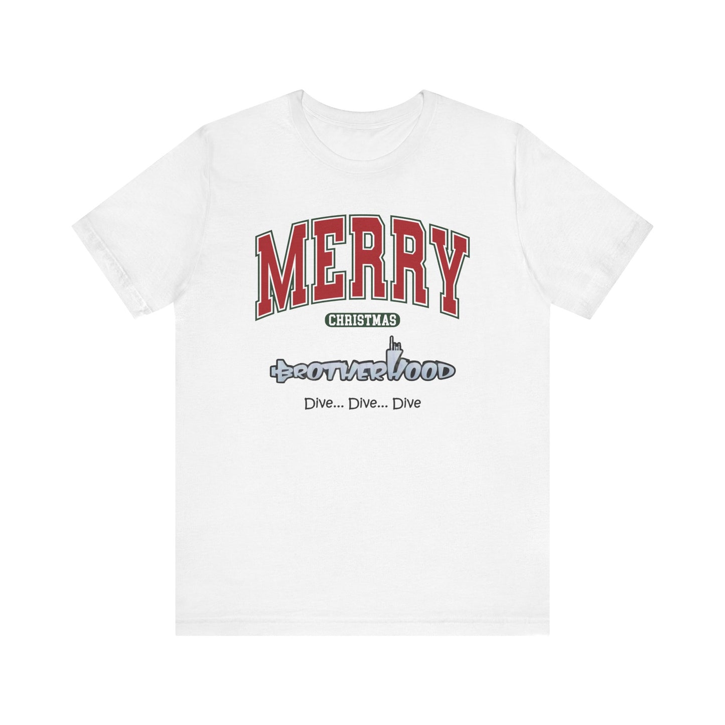 Big MERRY CHRISTMAS Submarine Brotherhood -Unisex Jersey Short Sleeve Tee