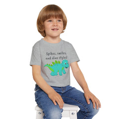 Spikes, Smiles and Dino Styles Graphic Toddler T Shirt