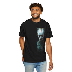 Red Stripe Alien - BookMark Unisex Garment-Dyed T-shirt
