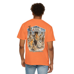 Back Graphic "Who Let the Cats Out?" Baldwin Harbor Animal Hospital Cute Vet Clinic T Shirt