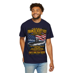 USS Francis Scott Key SSBN-657 Submarine T-Shirt – Forty One for Freedom, American Flag Patriotic Tee