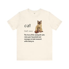 Cat Sociopath Defintion - Unisex Jersey Short Sleeve Tee